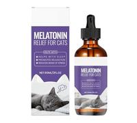Sleep Aid for Cats | 60ML Stress Relief Liquid | Natural Kitten Calming Products - for Health Tension Small Medium Large Breed Travel Home Night Time