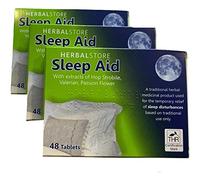 Sleep Aid Tablets Herbal Store 3 x 48 Traditional Insomnia Medicine Remedy from Kingdom Supplies.