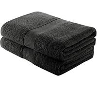 Sleep and Beyond Egyptian Cotton Hand Towels - 500 GSM, Soft & Absorbent Bathroom Towels, Durable & Quick Dry, Hotel Quality (Black, 2 Pack)