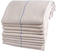 Sleep and Beyond Oven Cloths Heat Resistant Heavy Duty, 100% Cotton Herringbone Weave Professional Catering Quality Oven Cloth (Natural, 48x74cm, 5 Pack)