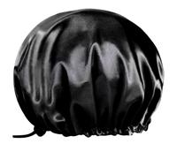 Sleep Bonnet Bath Cap, Double-layer Satin Night Sleeping Cap, Adjustable Waterproof Bathing Shower Hat, Soft Elastic Hair Bonnet For Camping And Traveling