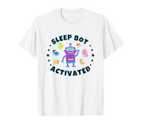 Sleep Bot Activated Funny Lazy Nap Mode Robot Design T-Shirt