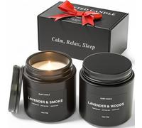 Sleep Candles Gifts for Men, Lavender Scented Candles Gift Set for Anxiety, Lavender Promotes Sleep, Chamomile Relieves Stress, Relaxation Gifts for Men and Women