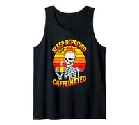 Sleep Deprived But Caffeinated Coffee Lover Tank Top