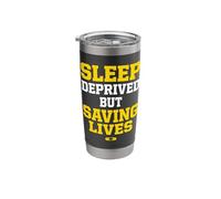 Sleep Deprived But Saving Lives Registered Nurse Stainless Steel Insulated Tumbler
