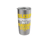 Sleep Deprived But Saving Lives Registered Nurse Stainless Steel Insulated Tumbler