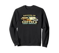 Sleep Deprived Parent Design Surviving on Coffee Cold Snacks Sweatshirt
