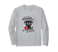 Sleep-Deprived Pup Doesn't Like Mornings or People,Tired Dog Long Sleeve T-Shirt