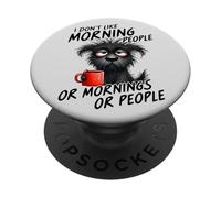 Sleep-deprived Pup Doesn't Like Mornings or People,Tired Dog PopSockets Adhesive PopGrip