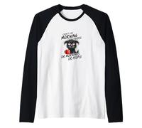 Sleep-Deprived Pup Doesn't Like Mornings or People,Tired Dog Raglan Baseball Tee