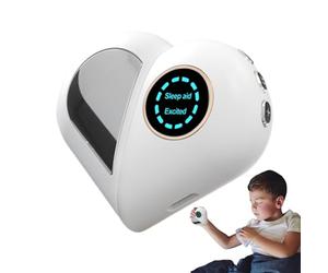 Sleep Device - Handheld Microcurrent Aid, Deep Sleep Instrument, Portable Relaxation Machine, Tool, Wellness Technology Category, White Matte Finish Round Electronic Pulse