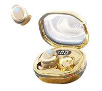 Sleep Earbuds Bluetooth 5.4 in Ear Smart Touch Screen Ear Buds Wireless Mini Sleep Headphones Small Design for Side Sleepers Clear Calls Earphones Light-Weight Headphones (Gold)