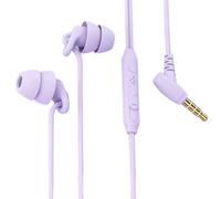 Sleep Earbuds, Comfortable Soft Lightweight Wired Earbuds for Small ear Canal, Noise Cancelling In-Ear Sleep Earphones with Mic Volume Control for Insomnia Snoring Meditation (3.5MM Purple)