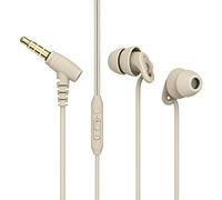Sleep Earbuds, Comfortable Soft Lightweight Wired Earbuds for Small ear Canal, Noise Cancelling In-Ear Sleep Earphones with Mic Volume Control for Insomnia Snoring Meditation (3.5MM Beige)