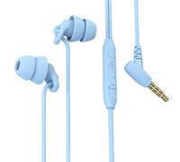 Sleep Earbuds, Comfortable Soft Lightweight Wired Earbuds for Small ear Canal, Noise Cancelling In-Ear Sleep Earphones with Mic Volume Control for Insomnia Snoring Meditation (3.5MM Blue)