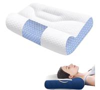 Sleep Enhancing Cervical Support Comfort Goose Down Pillow,Sleep Enhancing Cervical Pillow,Cervical Support Pillow,Ergonomic Goose Down Pillow,Neck Support Pillows for Sleeping (1#)