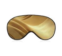 Sleep Eye Mask Abstract Golden Curved Lines Sleep Mask for Women Men Adjustable Strap Blindfold Eye Cover for Travel Yoga Nap Shift Work