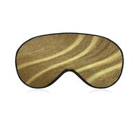 Sleep Eye Mask Abstract Golden Curved Lines Texture Sleep Mask for Women Men Adjustable Strap Blindfold Eye Cover for Travel Yoga Nap Shift Work