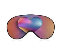 Sleep Eye Mask Abstract Gradient Heart Metallic Vibrant Colors Sleep Mask for Women Men Adjustable Strap Blindfold Eye Cover for Travel Yoga Nap Shift Work