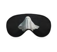 Sleep Eye Mask Adorable Ghost, Floating in The Air Sleep Mask for Women Men Adjustable Strap Blindfold Eye Cover for Travel Yoga Nap Shift Work