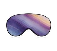 Sleep Eye Mask Agate Slice Purple Blue White Sleep Mask for Women Men Adjustable Strap Blindfold Eye Cover for Travel Yoga Nap Shift Work