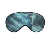 Sleep Eye Mask Ancient Spirit Woman with Swings on Waves Sleep Mask for Women Men Adjustable Strap Blindfold Eye Cover for Travel Yoga Nap Shift Work