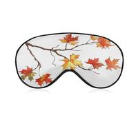 Sleep Eye Mask Autumn Maple Leaves on The Branches Sleep Mask for Women Men Adjustable Strap Blindfold Eye Cover for Travel Yoga Nap Shift Work