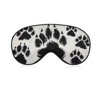 Sleep Eye Mask Bear Feet Silhouette Sleep Mask for Women Men Adjustable Strap Blindfold Eye Cover for Travel Yoga Nap Shift Work