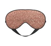 Sleep Eye Mask Beautiful Rose Gold Glitter Sparkles Pattern, Soft Polyester Adjustable Strap Blindfold Gifts for Men Boys Girls