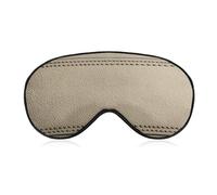 Sleep Eye Mask Beige Big Leather Area Sleep Mask for Women Men Adjustable Strap Blindfold Eye Cover for Travel Yoga Nap Shift Work