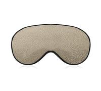 Sleep Eye Mask Beige Leather Area Sleep Mask for Women Men Adjustable Strap Blindfold Eye Cover for Travel Yoga Nap Shift Work