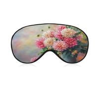 Sleep Eye Mask Bouquet of Dahlias Sleep Mask for Women Men Adjustable Strap Blindfold Eye Cover for Travel Yoga Nap Shift Work