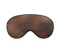 Sleep Eye Mask Brown Big Leather Pattern Sleep Mask for Women Men Adjustable Strap Blindfold Eye Cover for Travel Yoga Nap Shift Work