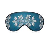 Sleep Eye Mask Christmas Holly Leaves Berries Vintage Sleep Mask for Women Men Adjustable Strap Blindfold Eye Cover for Travel Yoga Nap Shift Work