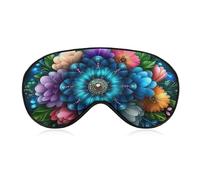 Sleep Eye Mask Colorful Mandala Pattern Flowers Sleep Mask for Women Men Adjustable Strap Blindfold Eye Cover for Travel Yoga Nap Shift Work