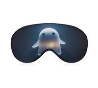 Sleep Eye Mask Cute Ghost Floating Cartoon Sleep Mask for Women Men Adjustable Strap Blindfold Eye Cover for Travel Yoga Nap Shift Work