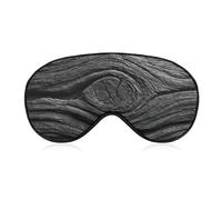 Sleep Eye Mask Dark Black Wood Texture Sleep Mask for Women Men Adjustable Strap Blindfold Eye Cover for Travel Yoga Nap Shift Work