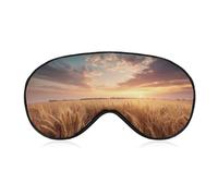 Sleep Eye Mask Dreamy Landscape Vast Golden Wheat Field Sleep Mask for Women Men Adjustable Strap Blindfold Eye Cover for Travel Yoga Nap Shift Work