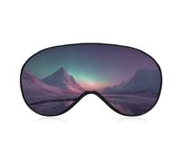 Sleep Eye Mask Dreamy Landscape Winter Snowy Valley Sleep Mask for Women Men Adjustable Strap Blindfold Eye Cover for Travel Yoga Nap Shift Work