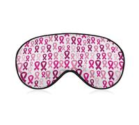 Sleep Eye Mask, Eye Shade Cover, Comfortable Sleeping Mask for Airplane Travel Yoga Nap, Breast Cancer Awareness Pink Ribbons