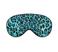 Sleep Eye Mask, Eye Shade Cover, Comfortable Sleeping Mask for Airplane Travel Yoga Nap, Cheetah Blue and Black Leopard Print