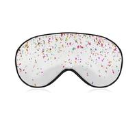 Sleep Eye Mask Few Confetti Colorful Dynamic Floating Sleep Mask for Women Men Adjustable Strap Blindfold Eye Cover for Travel Yoga Nap Shift Work