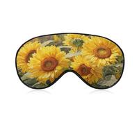 Sleep Eye Mask Field of Sunflowers Sleep Mask for Women Men Adjustable Strap Blindfold Eye Cover for Travel Yoga Nap Shift Work