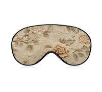 Sleep Eye Mask Floral Pattern in Muted Sage Green Sleep Mask for Women Men Adjustable Strap Blindfold Eye Cover for Travel Yoga Nap Shift Work