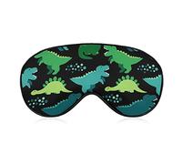 Sleep Eye Mask for Men Women Compatible with Cute Dinosaurs Sleeping Mask, Comfortable Eye Mask with Adjustable Strap, Blocks Light Sleeping Blindfold for Nap Travel Sleeping
