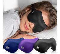 Sleep Eye Mask for Side Sleeper Men Women 3 Pack: 100% Blackout 3D Eye Masks for Sleep - Zero Eye Pressure Sleeping Mask - Airplane Travel Essentials Night Cover for Lash Extensions