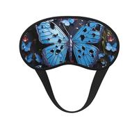 Sleep Eye Mask for Women Men,Soft Comfortable Sleep Mask Blackout Sleeping Eye Cover for Travel Yoga Nap Shift Work Blue Butterfly