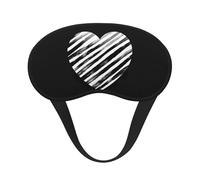 Sleep Eye Mask for Women Men,Soft Comfortable Sleep Mask Blackout Sleeping Eye Cover for Travel Yoga Nap Shift Work Black and White Striped Heart
