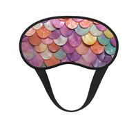 Sleep Eye Mask for Women Men,Soft Comfortable Sleep Mask Blackout Sleeping Eye Cover for Travel Yoga Nap Shift Work Mermaid Scales Background