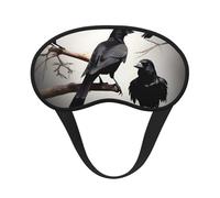 Sleep Eye Mask for Women Men,Soft Comfortable Sleep Mask Blackout Sleeping Eye Cover for Travel Yoga Nap Shift Work Black Crow Birds On A Branch